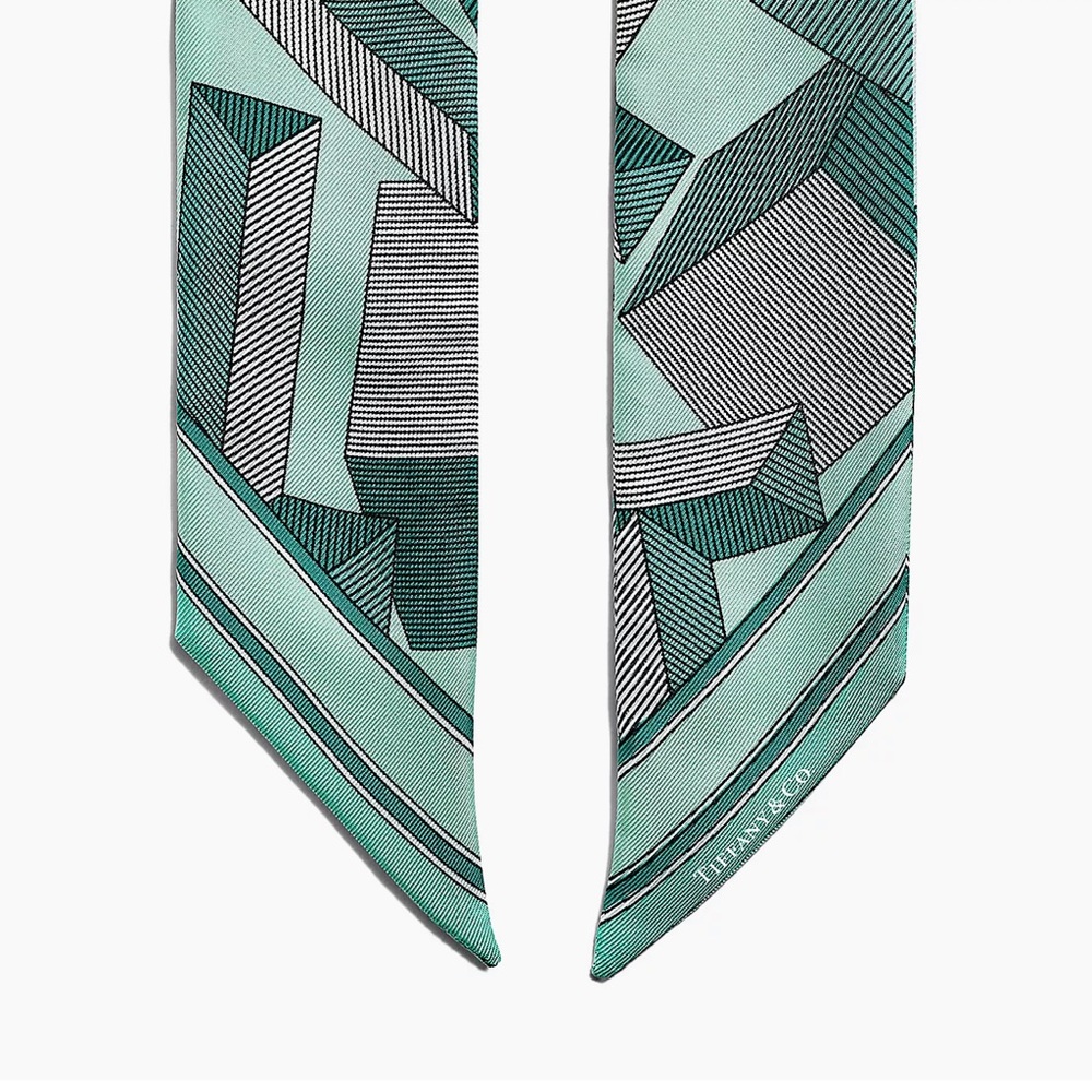 Tiffany & Co. Giant T Ribbon Scarf in Tiffany Blue - Picture 15 of 17